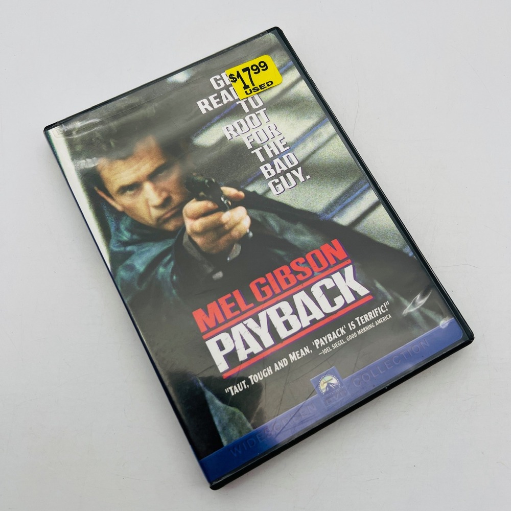 Payback DVD Mel Gibson Widescreen Collection 1999 Action Crime Movie R Rated